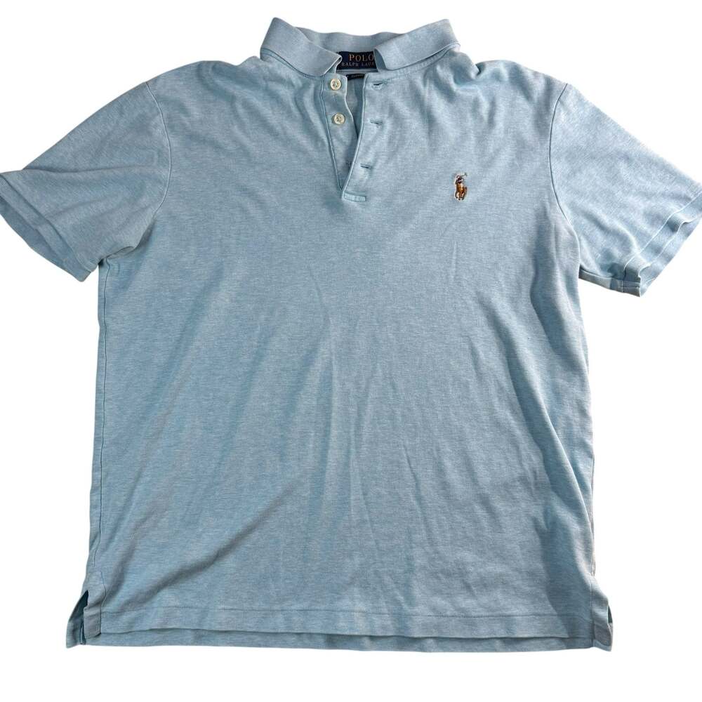 Polo Ralph Lauren Classic Fit Soft Cotton Polo Shirt Light Blue S/P
